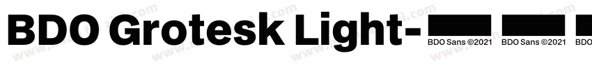 BDO Grotesk Light字体转换